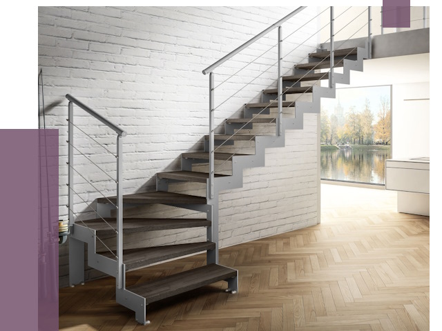 Г-образные лестницы под ключ в Нововоронеже от 36685 руб. | ПРОЛЁТ-Нвв