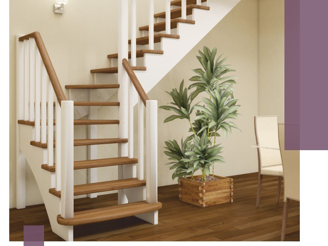 Г-образные лестницы под ключ в Нововоронеже — изготовление и монтаж