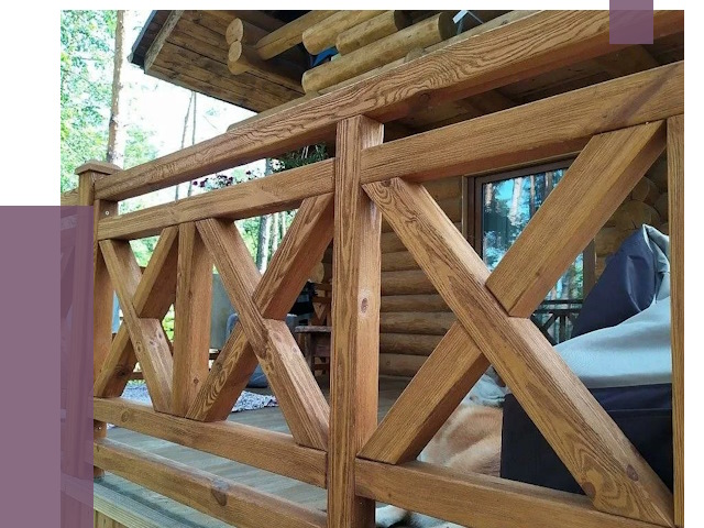 Деревянные перила под ключ в Нововоронеже от 7590 руб. 