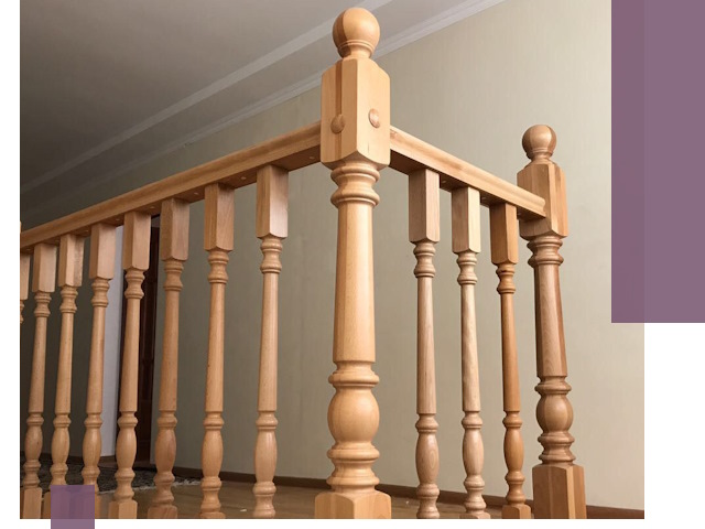 Деревянные перила на заказ в Нововоронеже: монтаж и изготовление