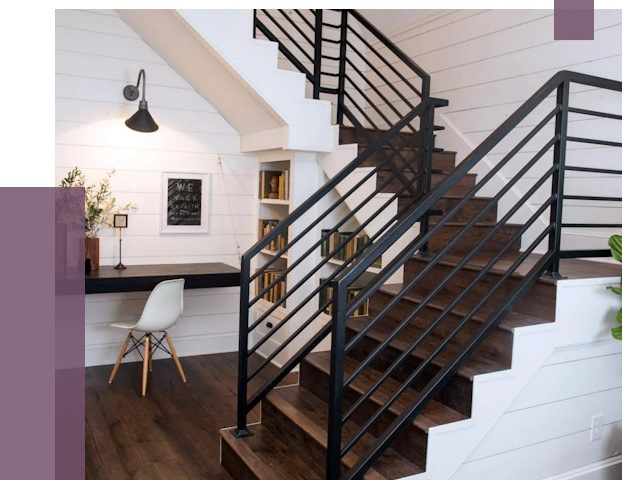 Перила для лестницы в доме в Нововоронеже от 7337 руб. — ПРОЛЁТ-Нвв