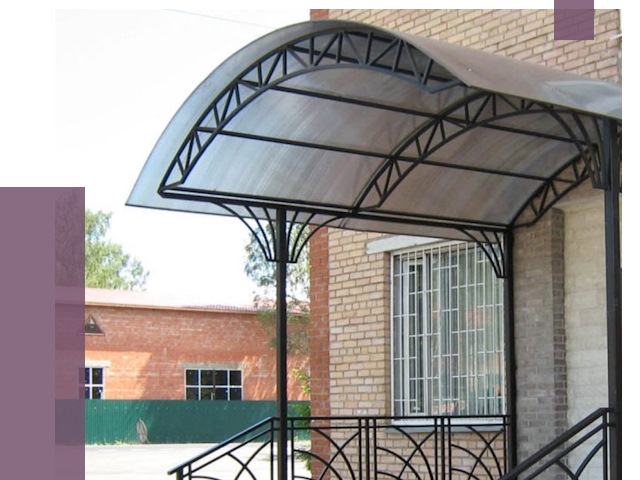 Металлические навесы и козырьки в Нововоронеже от 12650 руб.