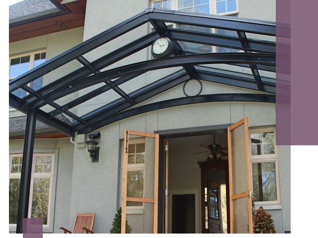 Изготовление и монтаж навесов и козырьков в Нововоронеже