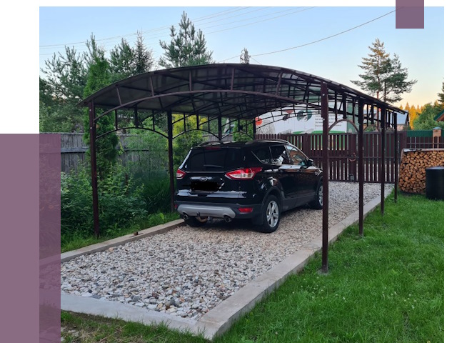 Навесы для автомобиля в Нововоронеже от 13004 руб.  | ПРОЛЁТ-Нвв