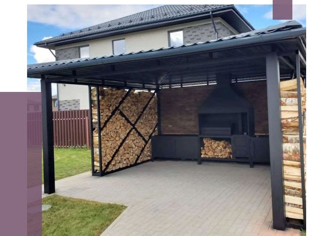 Навесы для барбекю в Нововоронеже от 12599 руб. под ключ | ПРОЛЁТ-Нвв