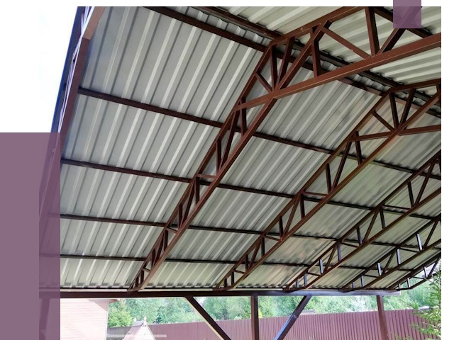 Навесы из профнастила в Нововоронеже от 7286 руб. | ПРОЛЁТ-Нвв