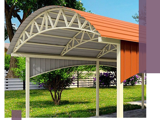 Навесы из профнастила под ключ в Нововоронеже — установка и монтаж