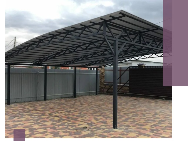 Металлические навесы под ключ в Нововоронеже — изготовление и монтаж