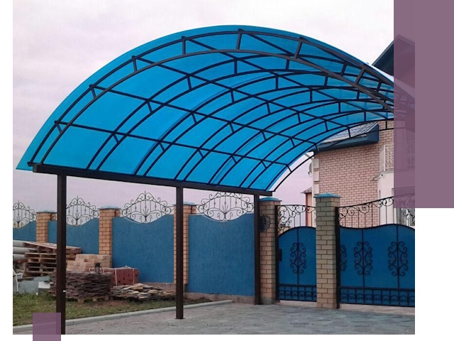 Арочные навесы под ключ в Нововоронеже — изготовление и монтаж
