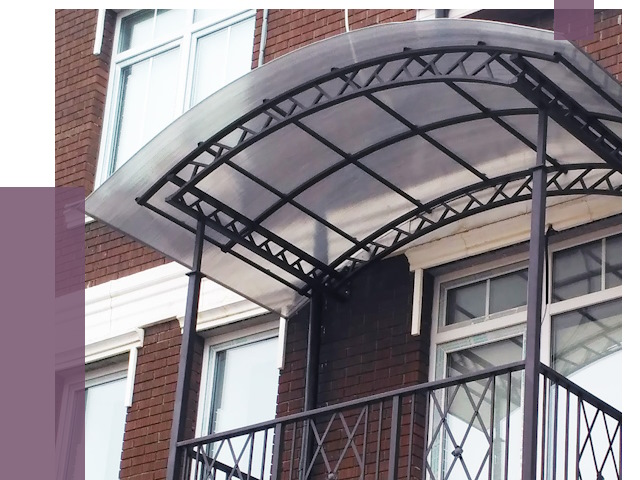 Козырьки над балконом в Нововоронеже от 8551 руб. | ПРОЛЁТ-Нвв