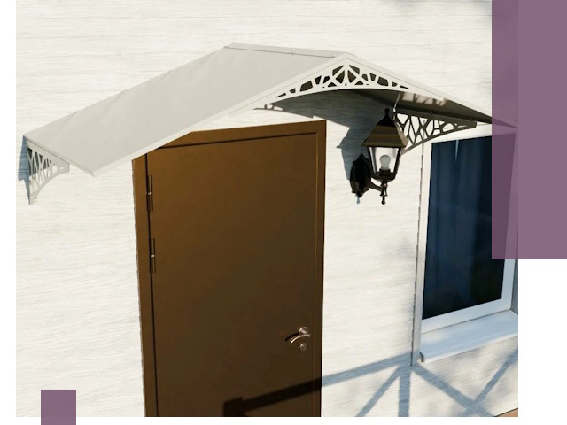 Металлические козырьки на входы и террасы в Нововоронеже