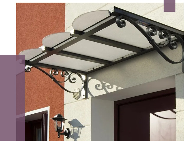 Односкатные козырьки в Нововоронеже от 8298 руб.  | ПРОЛЁТ-Нвв