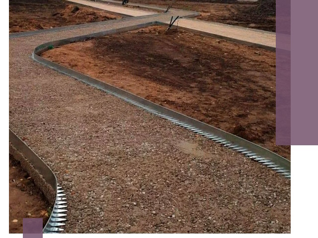 Металлические бордюры под ключ в Нововоронеже — изготовление и монтаж